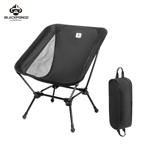 Blackpongo outdoor folding chair aluminum alloy ultra-light portable fishing chair back stool camping moon chair load-bearing 150 kg