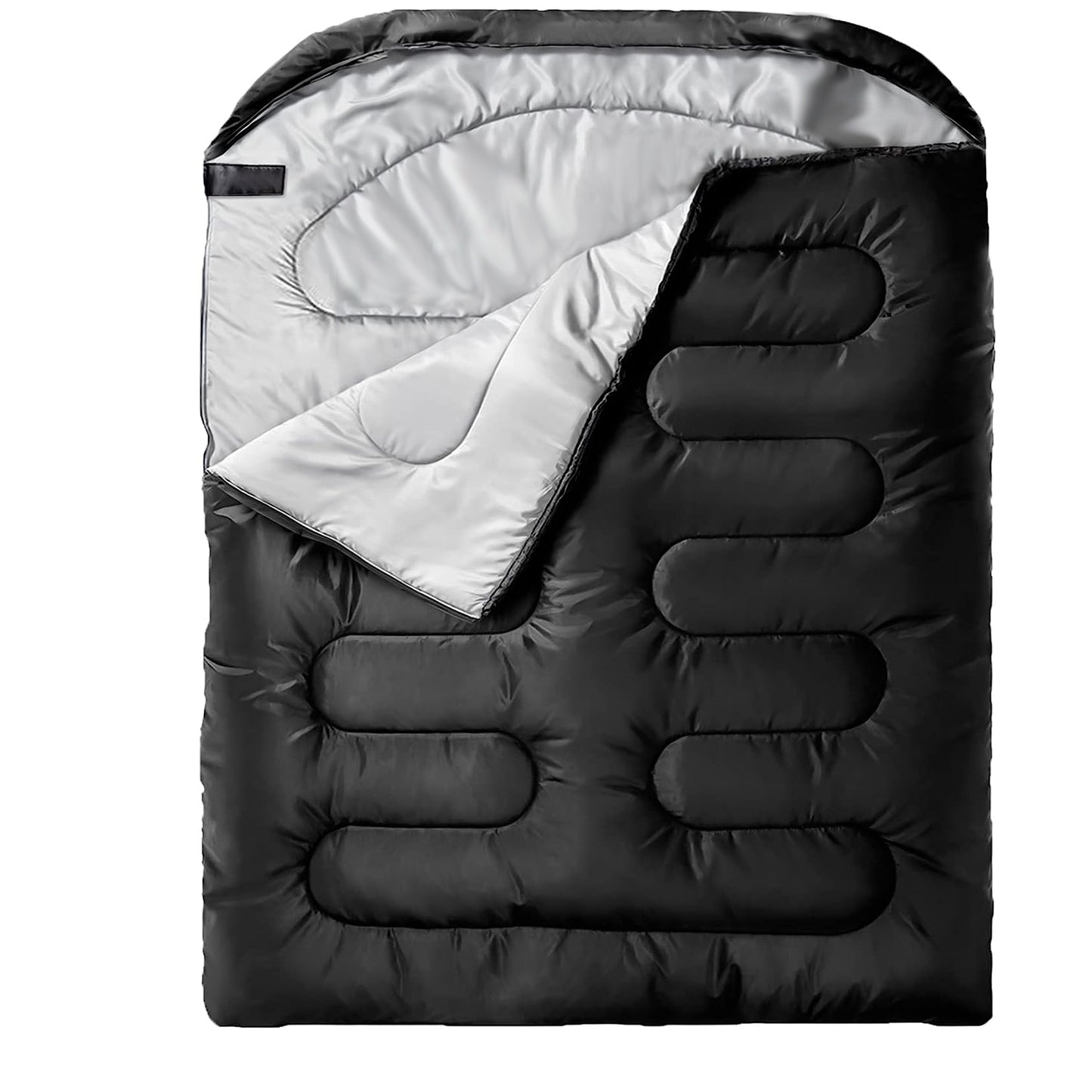 Double Sleeping Bag for Adults Men Women, XL Queen Size Two Person Sleeping Bag for All Season Camping Hiking Backpacking 2 Person Sleeping Bags for Cold Weather & Warm