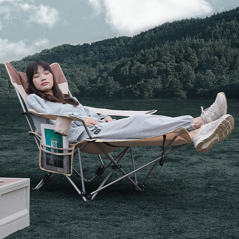 Blackpongo Outdoor Camping Folding Chair Nap Camping Portable Footrest Chair Sitting And Lying Reclining Chair