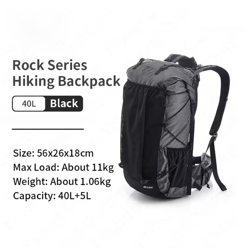 Blackpongo 40L/60L Large Capacity Backpack Camping Hiking Climbing Backpacks Breathable Lightweight Travel Aluminum Frame Mountaineering Backpack With Rain Cover