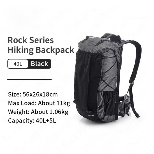 Blackpongo 40L/60L Large Capacity Backpack Camping Hiking Climbing Backpacks Breathable Lightweight Travel Aluminum Frame Mountaineering Backpack With Rain Cover