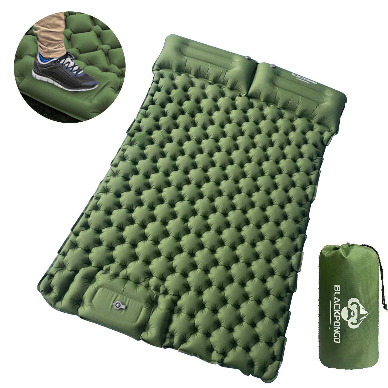 Blackpongo Nylon TPU inflatable cushion ultra-light portable durable waterproof tear-resistant spliced sleeping pads