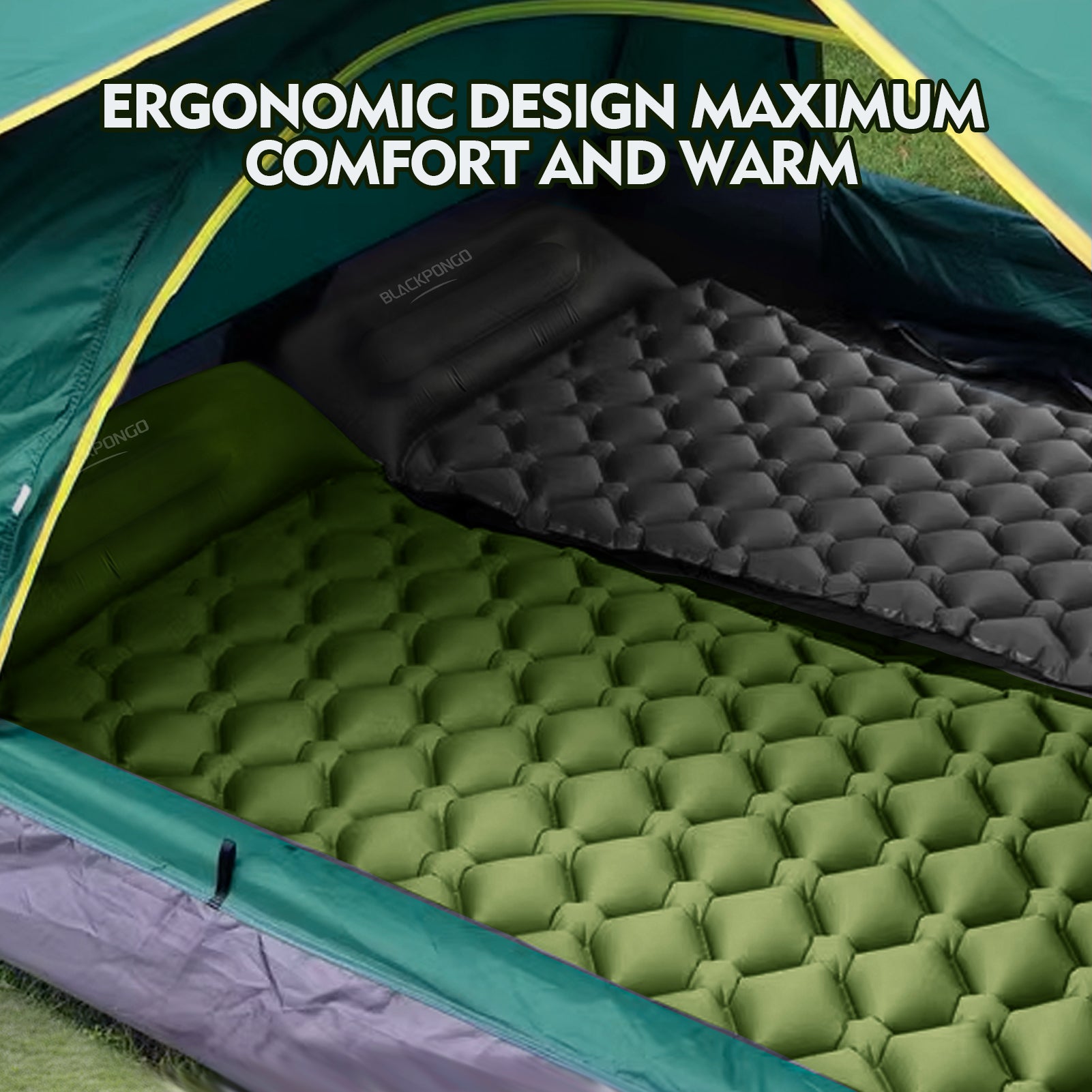 Blackpongo Nylon TPU inflatable cushion ultra-light portable durable waterproof tear-resistant spliced sleeping pads