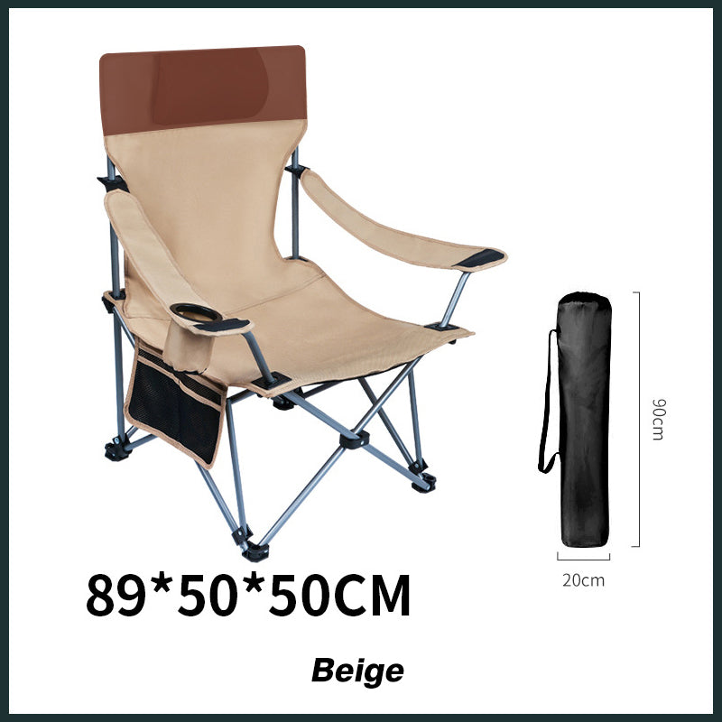 Blackpongo Outdoor Camping Folding Chair Nap Camping Portable Footrest Chair Sitting And Lying Reclining Chair