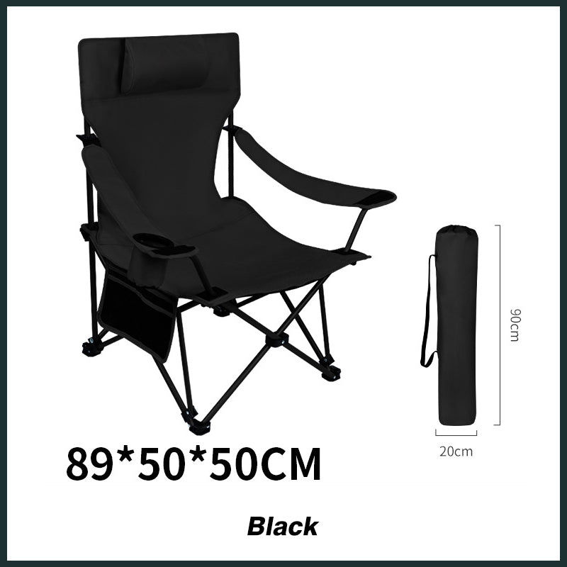 Blackpongo Outdoor Camping Folding Chair Nap Camping Portable Footrest Chair Sitting And Lying Reclining Chair