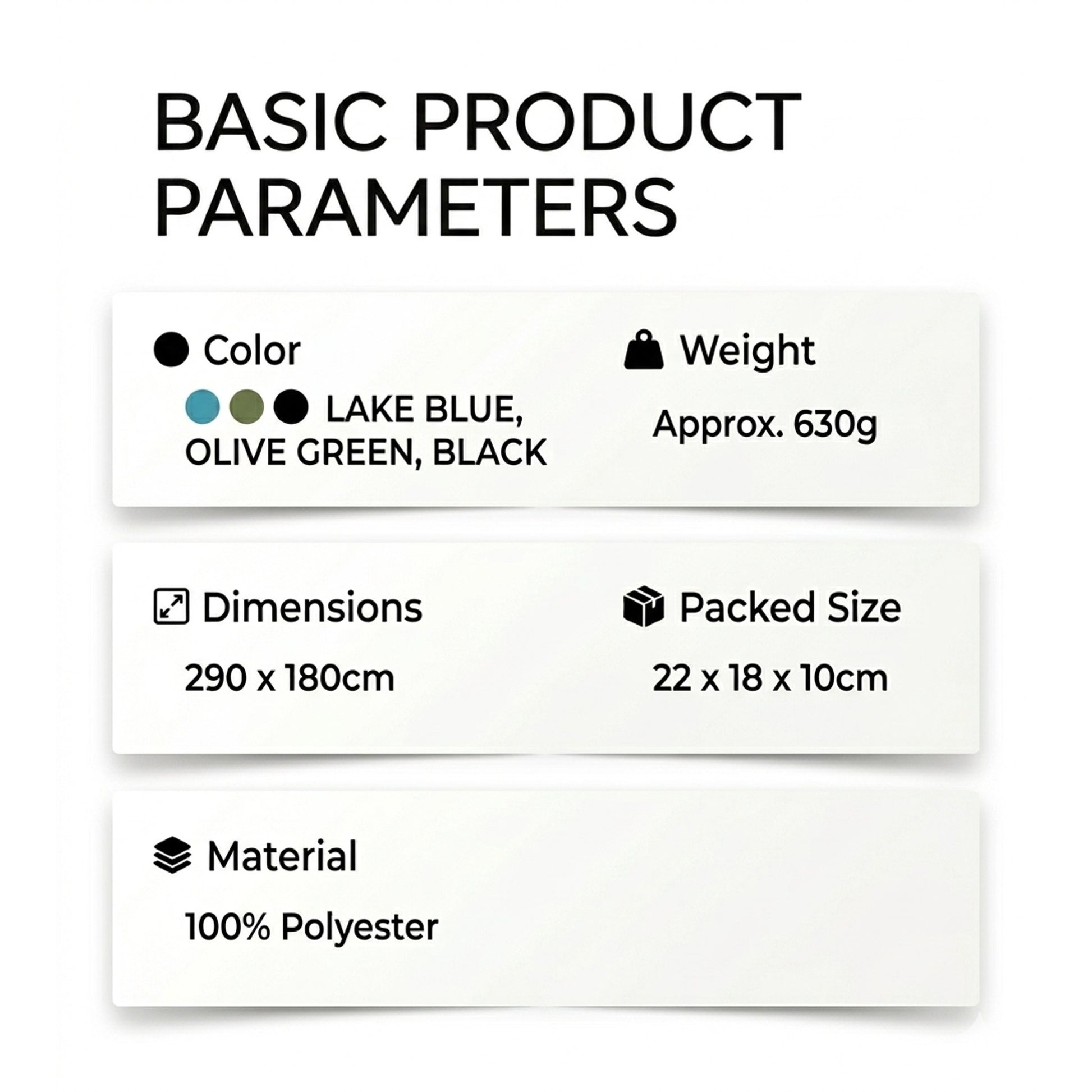 BLACKPONGO WanderBreeze 210T Packable Camping Hammock - main product view