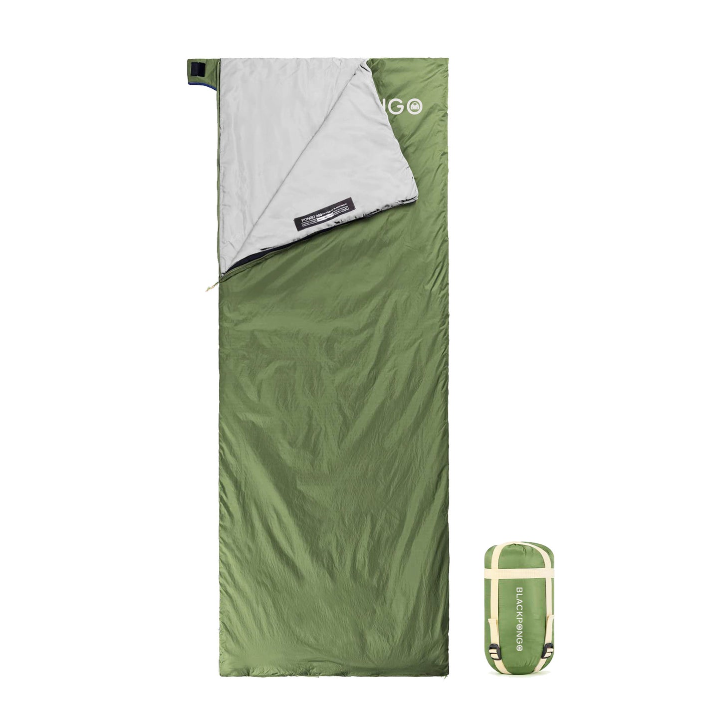 BLACKPONGO ZipNest LW200 Ultralight Envelope Sleeping Bag - main product view