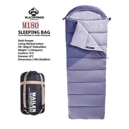 BLACKPONGO CloudLull Washable Cotton Sleeping Bag - variant and angle view