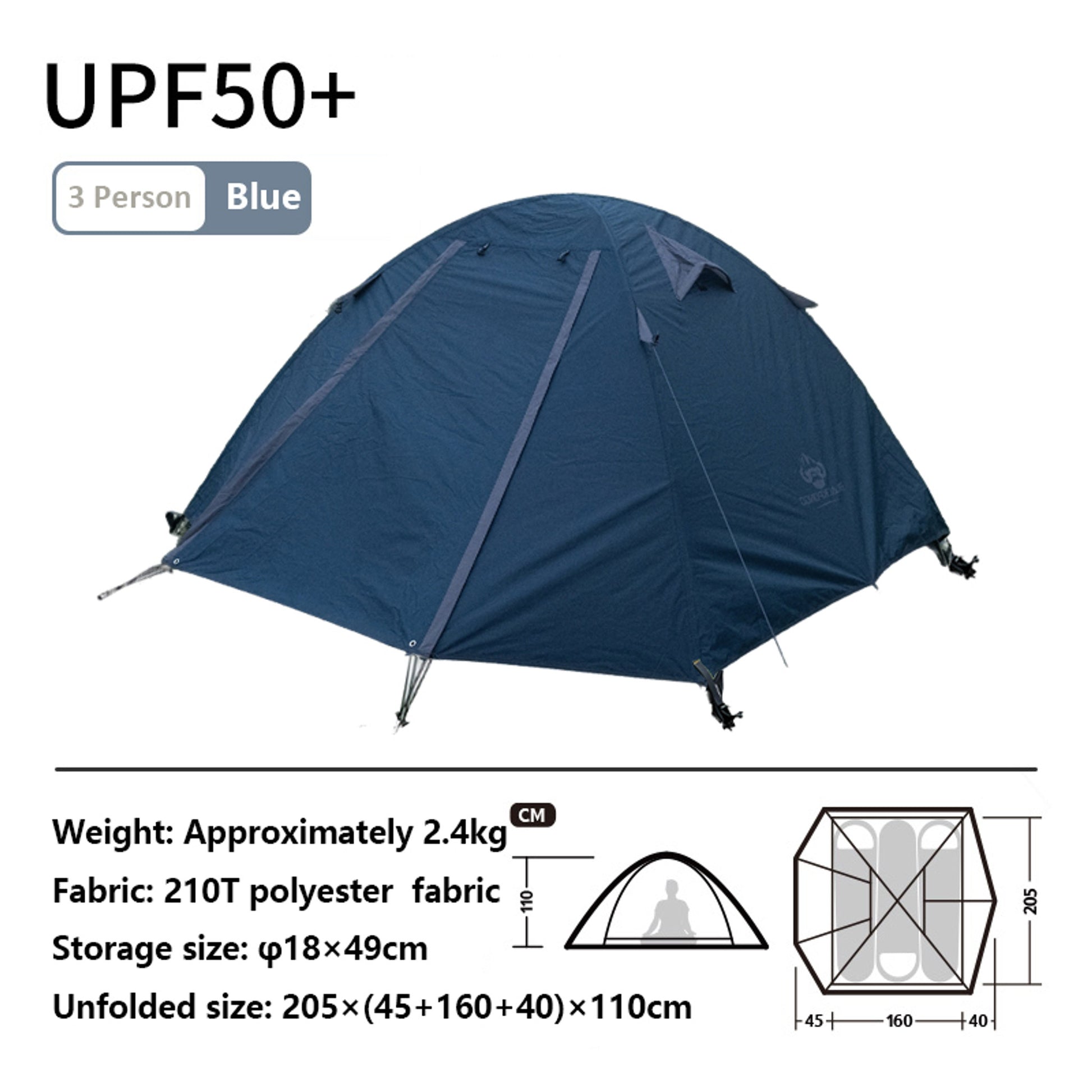 BLACKPONGO Mercury Ultralight Backpacking Tent - variant and angle view