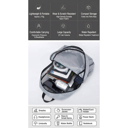 BLACKPONGO VaneCore Dragonfly 27L Packable Backpack - variant and angle view
