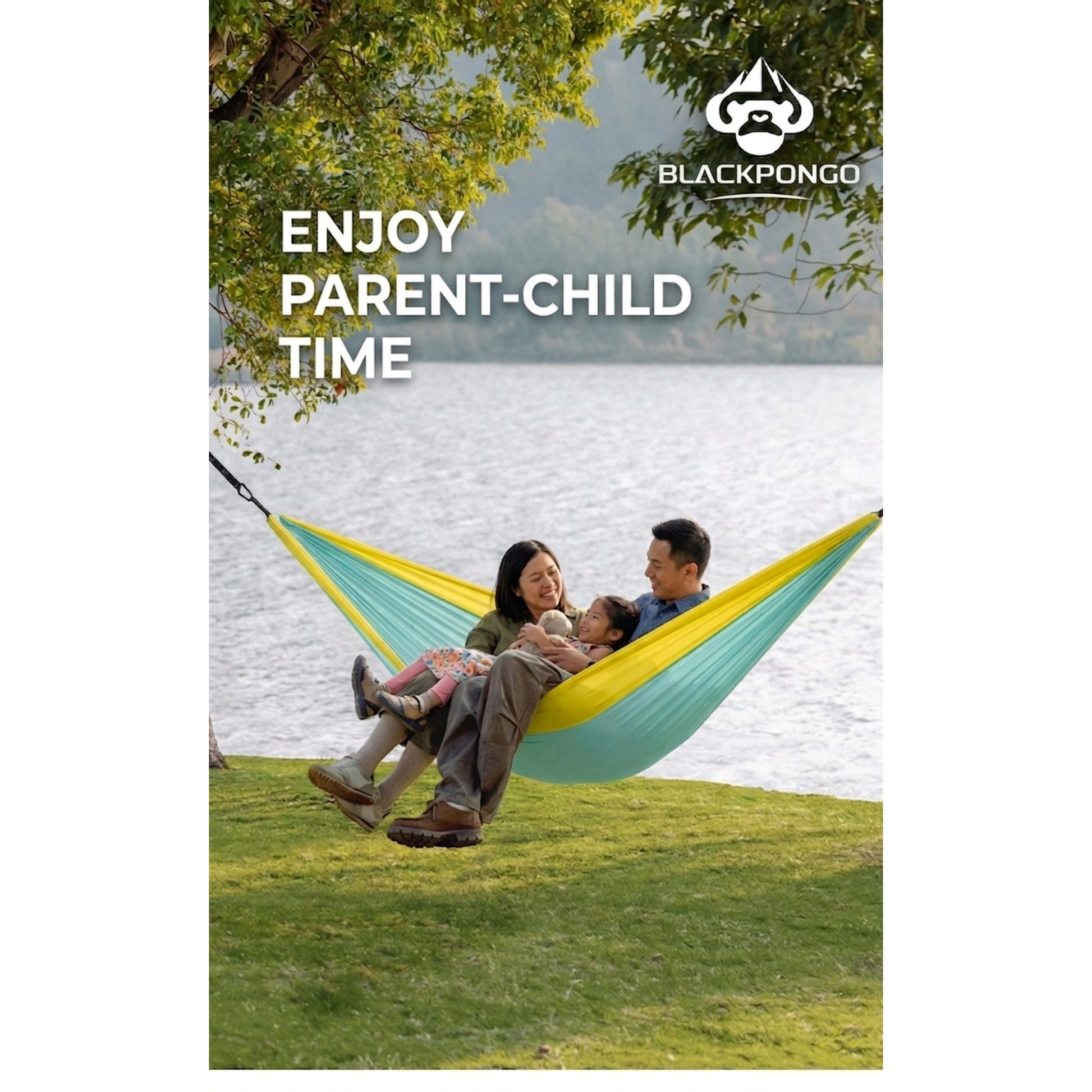 BLACKPONGO WanderBreeze 210T Packable Camping Hammock - variant and angle view