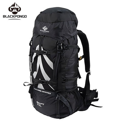 BLACKPONGO SummitPro 70L Mountaineering Backpack with Rain Cover - variant and angle view