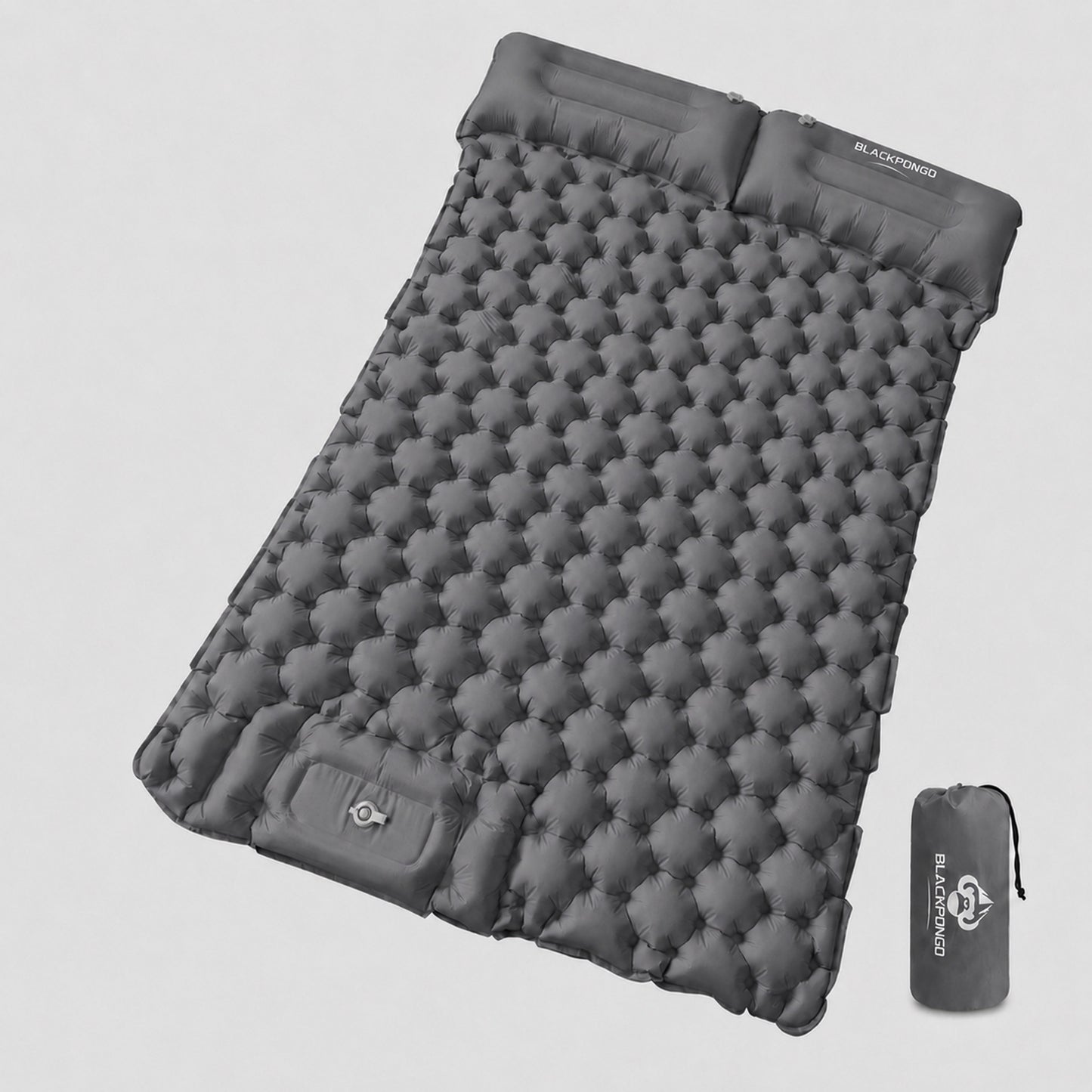 BLACKPONGO TerraAir Inflatable Sleeping Pad with Foot Pump - variant and angle view