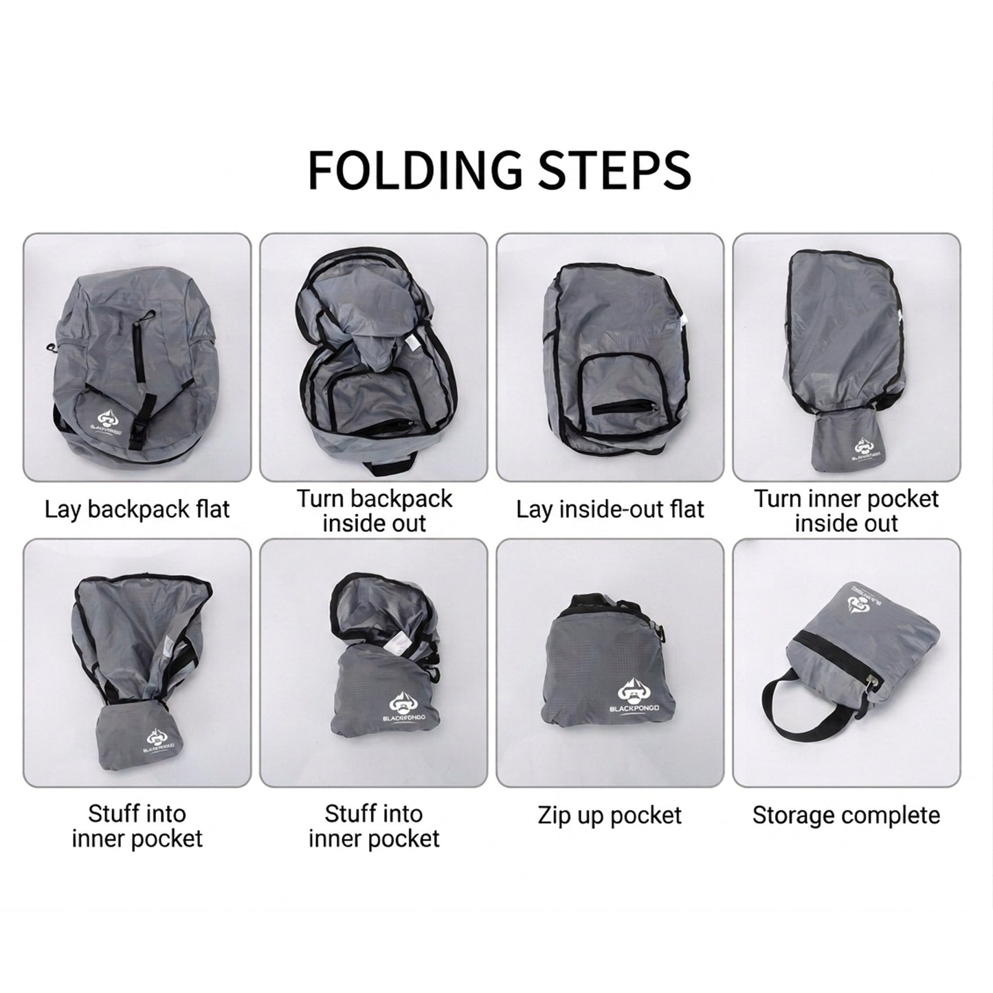 BLACKPONGO VaneCore Dragonfly 27L Packable Backpack - variant and angle view