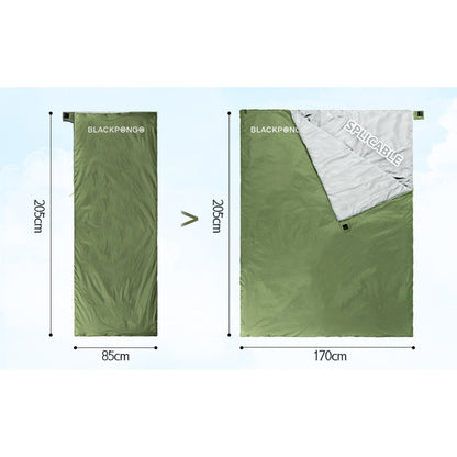 BLACKPONGO ZipNest LW200 Ultralight Envelope Sleeping Bag - variant and angle view