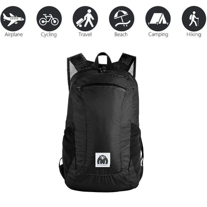 Blackpongo Folding Backpack Lightweight Mountaineering Bag Men's Portable Waterproof Outdoor Hiking Backpack Lightweight Bag