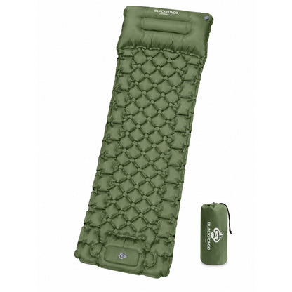 BLACKPONGO TerraAir Inflatable Sleeping Pad with Foot Pump - feature detail
