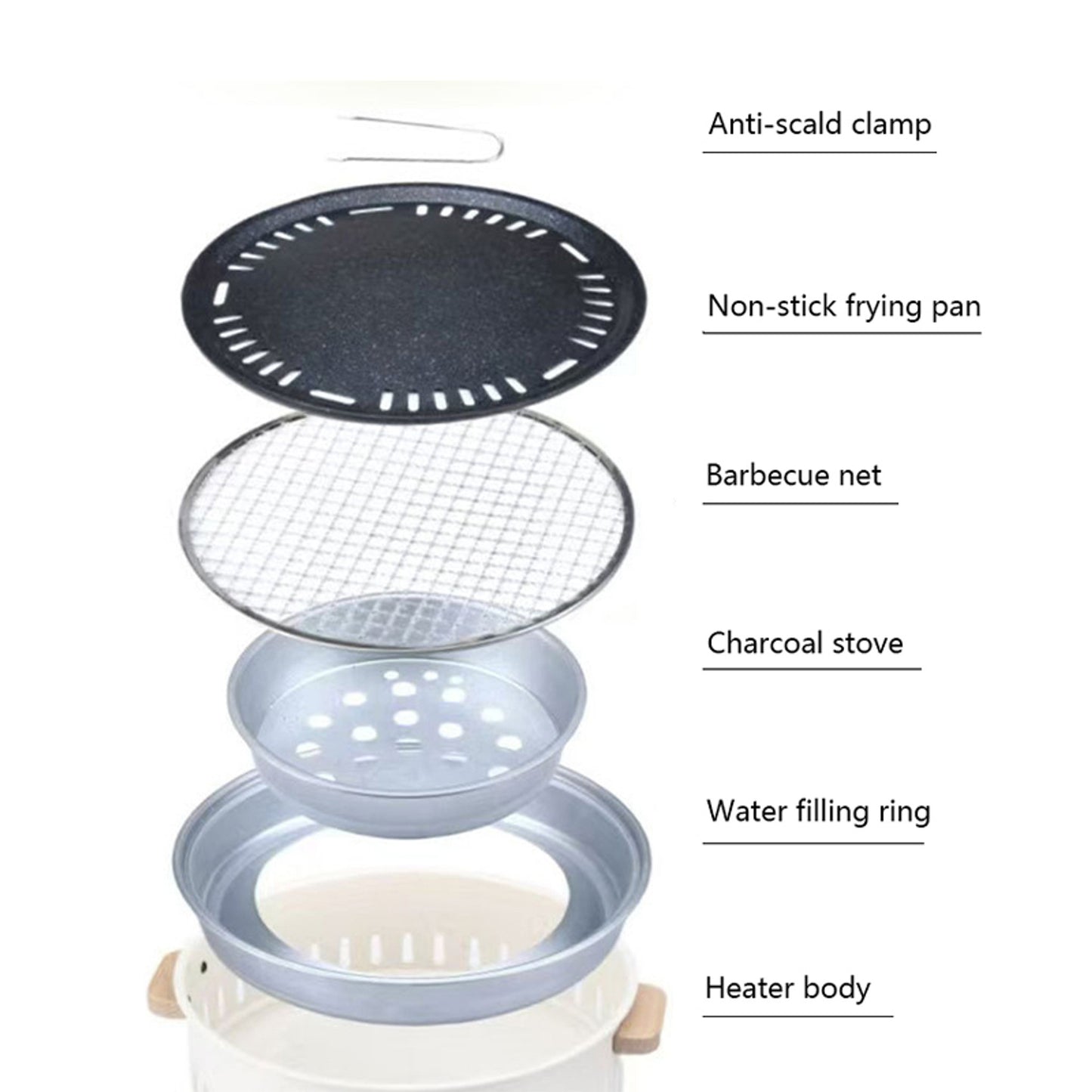 BLACKPONGO FeatherSear Portable Tabletop Charcoal Grill Deluxe - feature detail