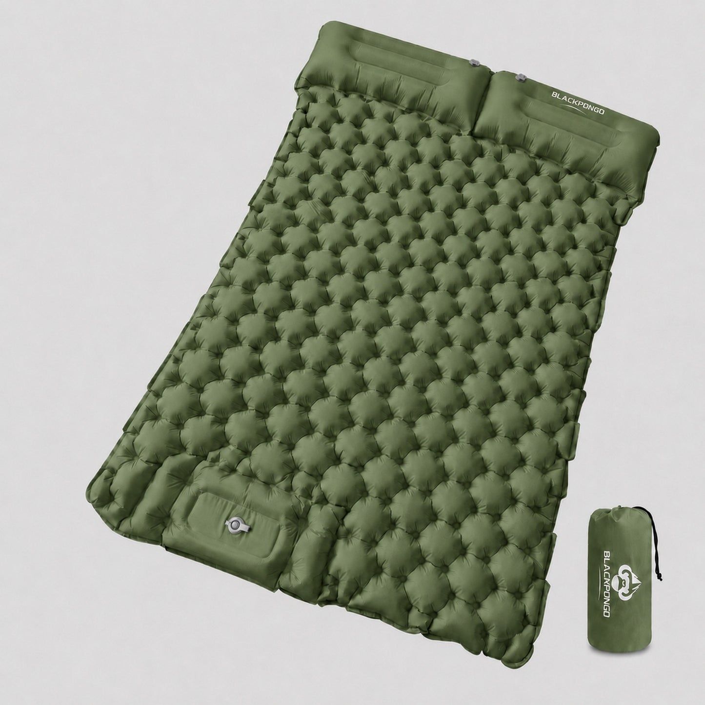 BLACKPONGO TerraAir Inflatable Sleeping Pad with Foot Pump - feature detail
