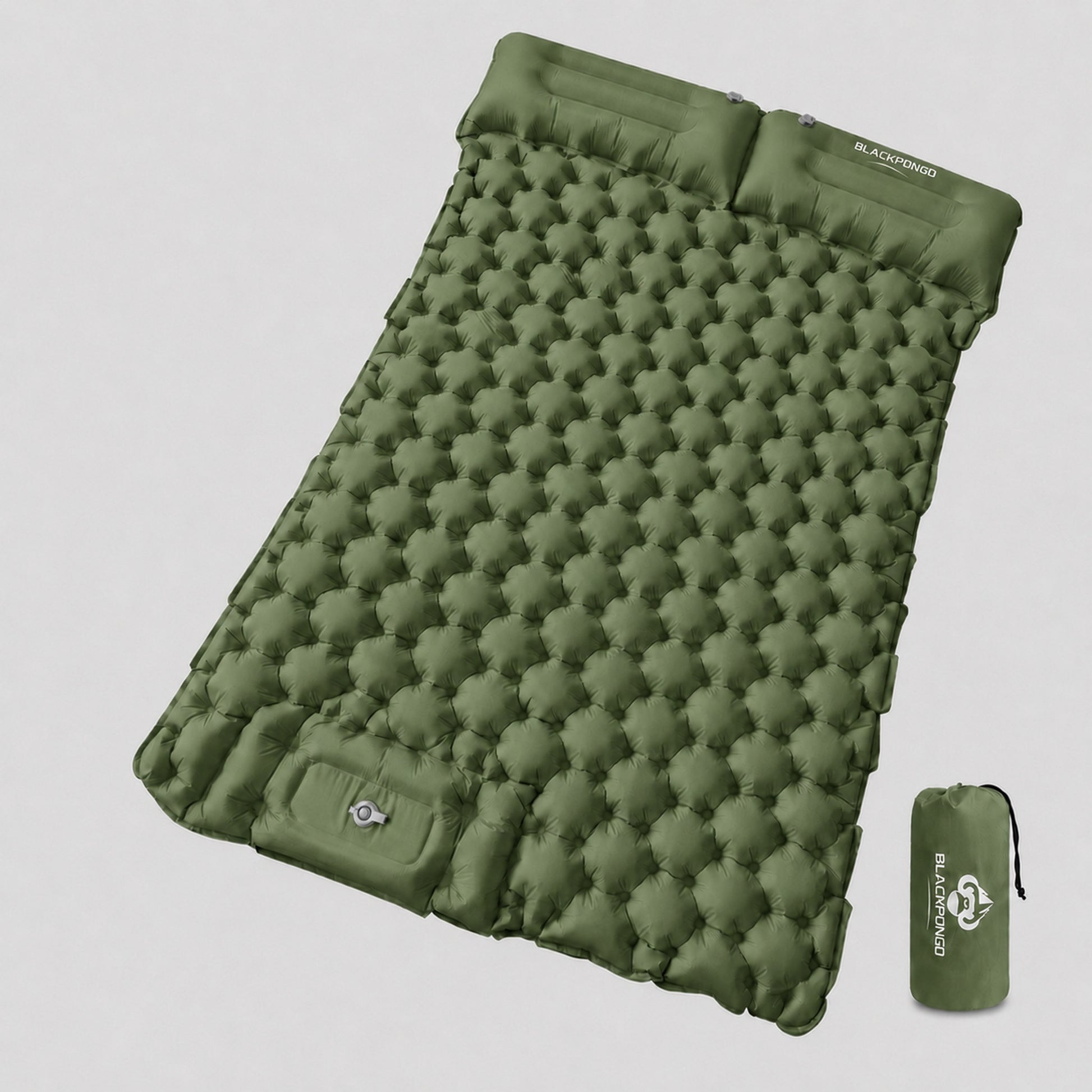 BLACKPONGO TerraAir Inflatable Sleeping Pad with Foot Pump - feature detail