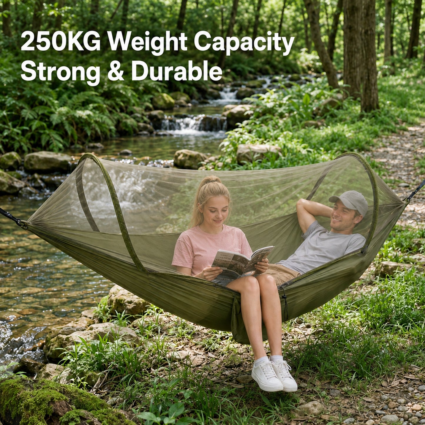 BLACKPONGO WanderNest 2-Person Hammock with Mosquito Net - feature detail