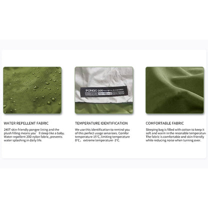 BLACKPONGO ZipNest LW200 Ultralight Envelope Sleeping Bag - feature detail