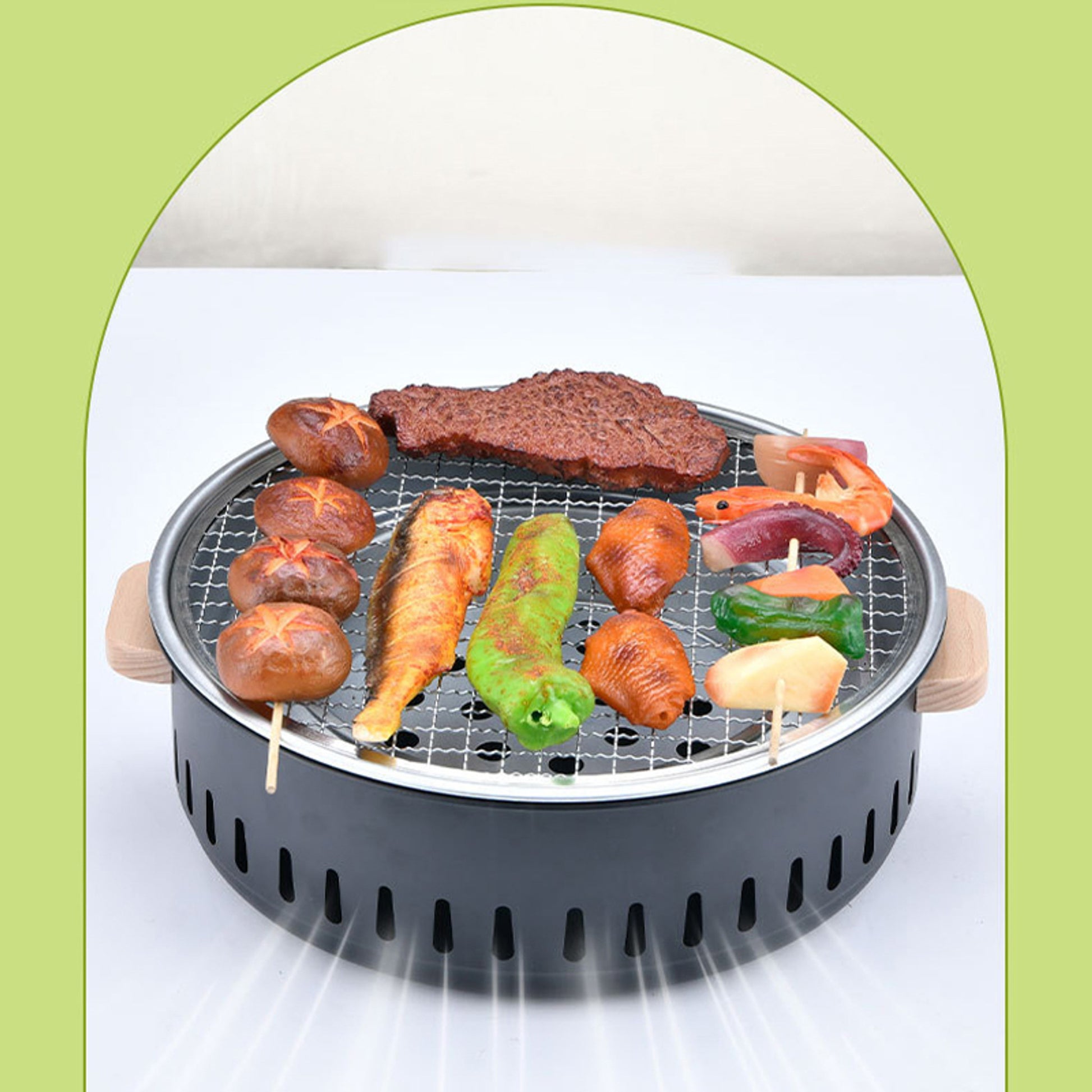 BLACKPONGO FeatherSear Portable Tabletop Charcoal Grill Deluxe - feature detail