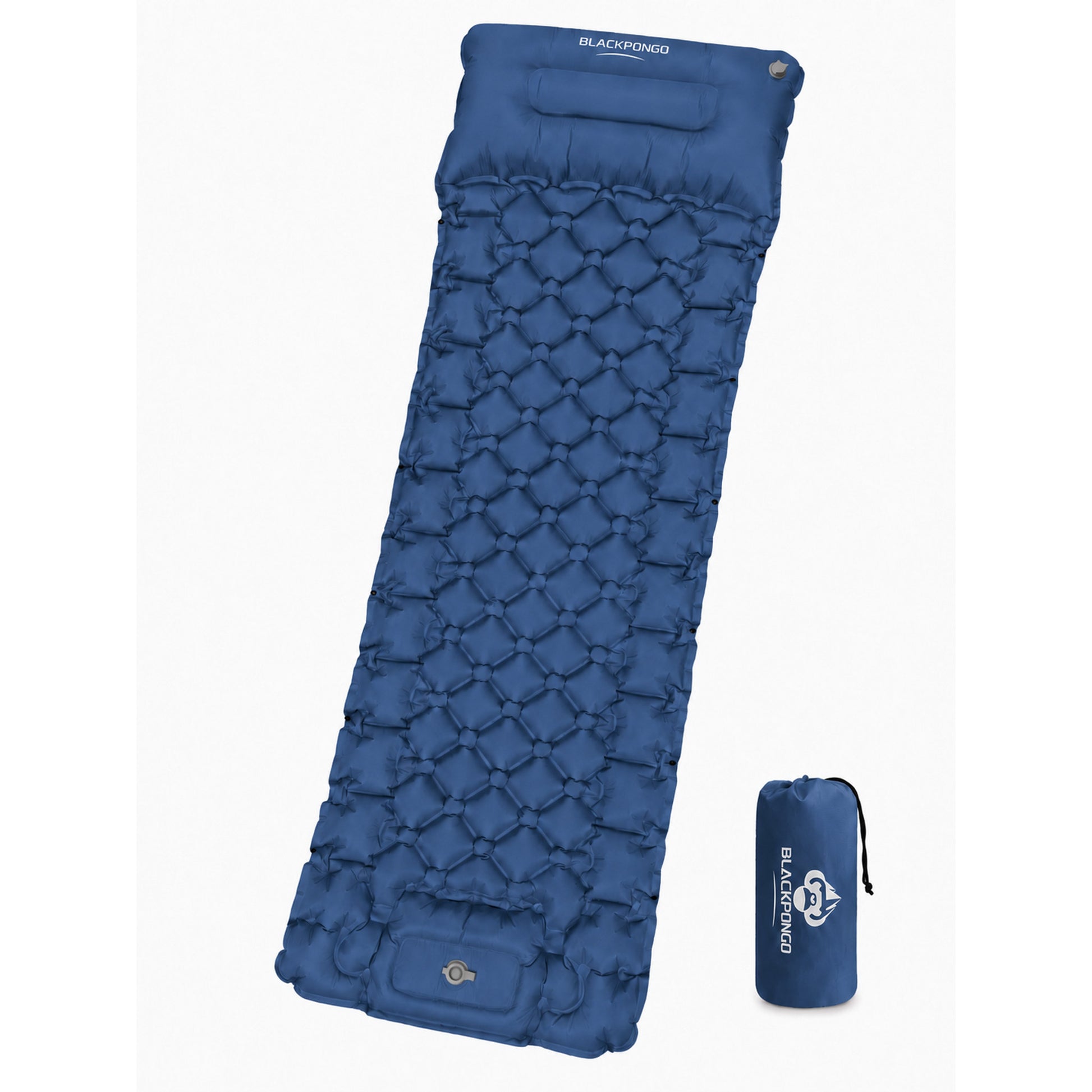 BLACKPONGO TerraAir Inflatable Sleeping Pad with Foot Pump - feature detail
