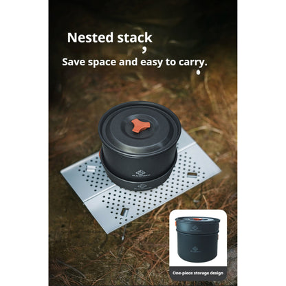 BLACKPONGO WispCook 4-Piece Camping Cookware Set with 1.1L Kettle - feature detail