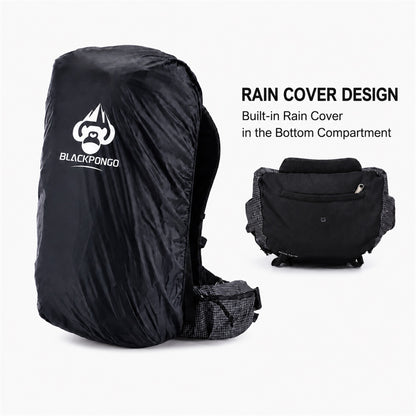 BLACKPONGO backpack rain cover and dedicated bottom storage compartment