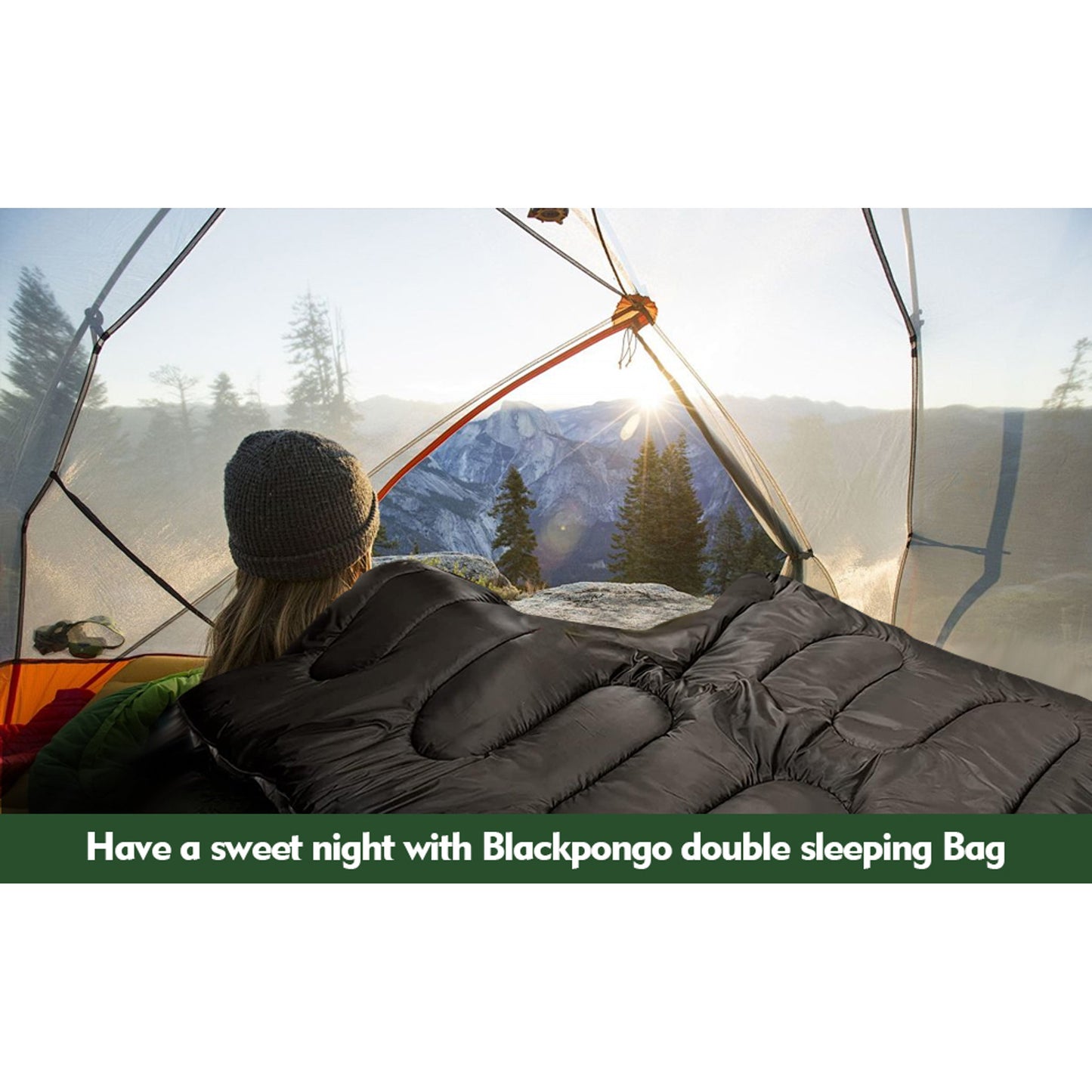 BLACKPONGO DualHaven Two-Person Camping Sleeping Bag - feature detail