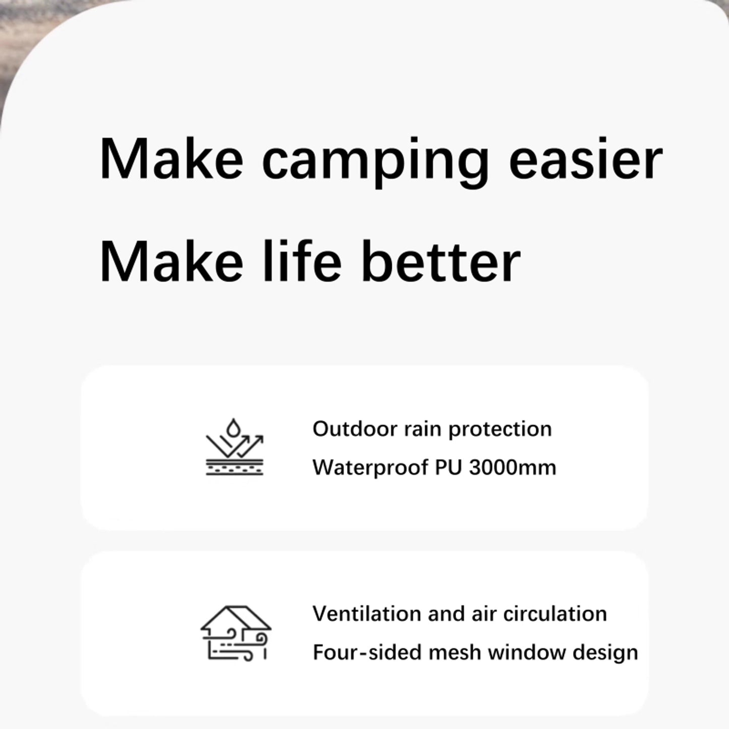 BLACKPONGO StarVault 6.3m² Inflatable Cabin Tent - feature detail