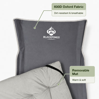 BLACKPONGO Terravoy 10-Leg Folding Camping Cot with Pad - feature detail