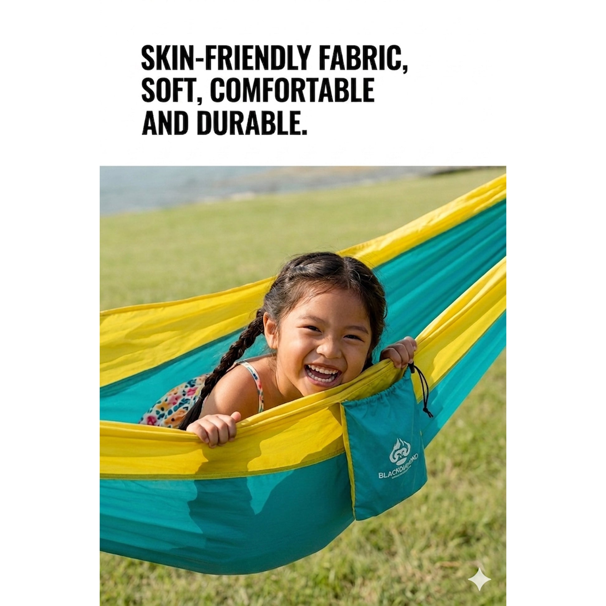 BLACKPONGO WanderBreeze 210T Packable Camping Hammock - feature detail
