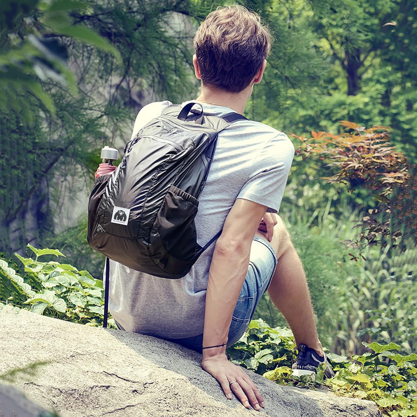 Blackpongo Folding Backpack Lightweight Mountaineering Bag Men's Portable Waterproof Outdoor Hiking Backpack Lightweight Bag