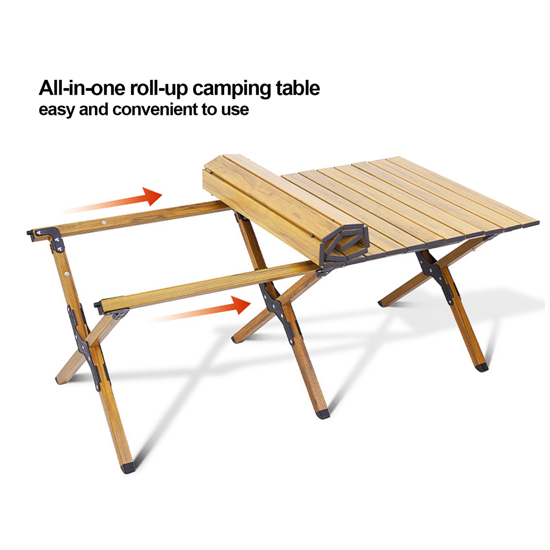 BLACKPONGO Mesa 120cm Carbon Steel Roll-Top Camping Table