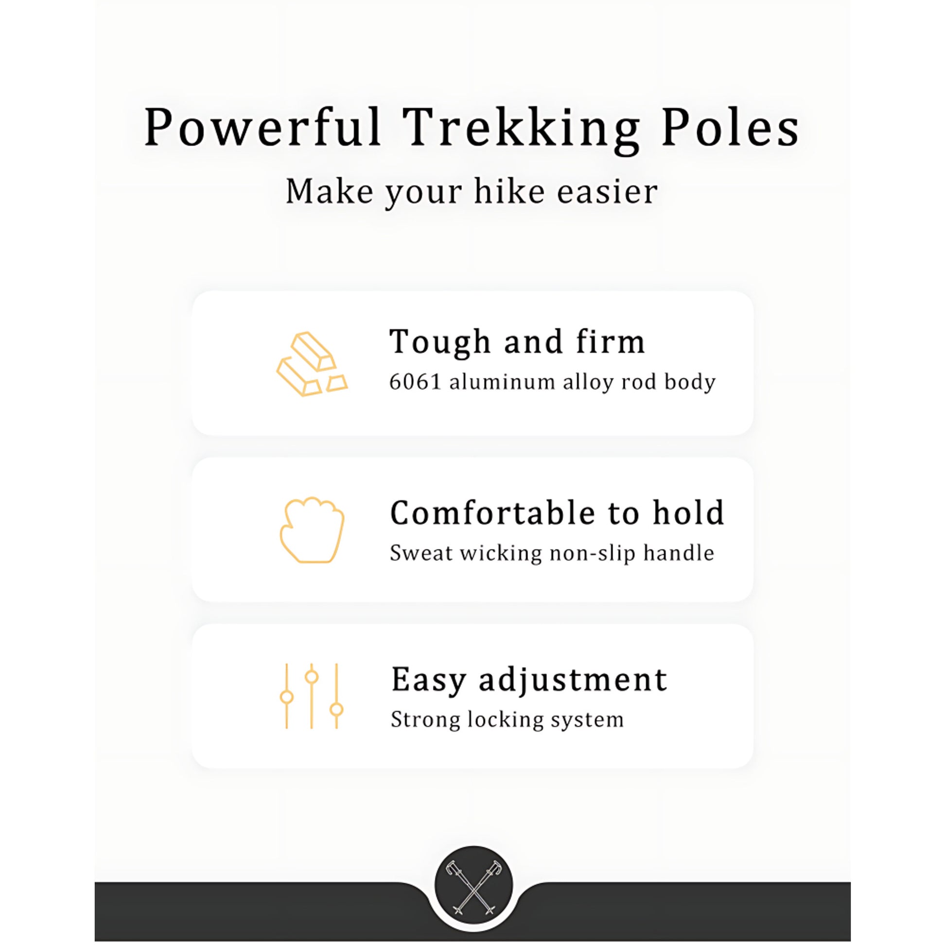 BLACKPONGO PeakProp ST01 Telescopic Trekking Pole - outdoor use detail