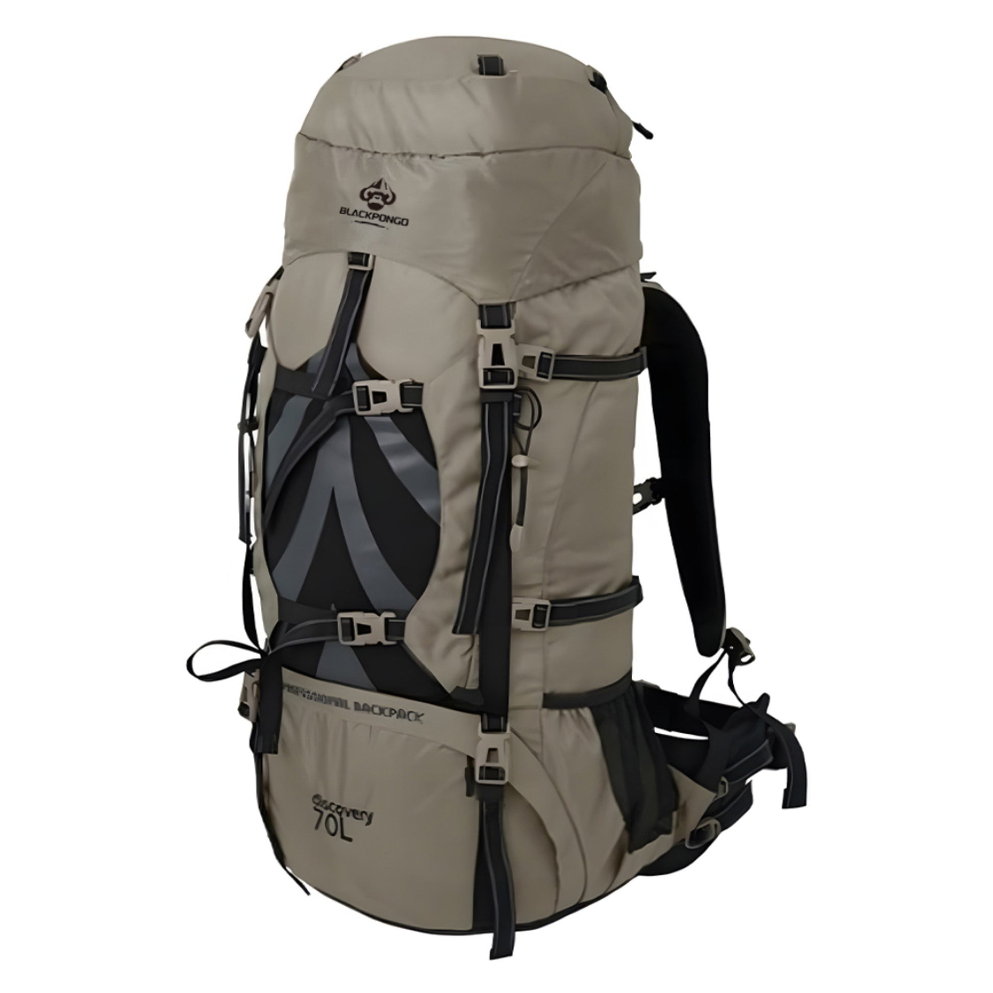 BLACKPONGO SummitPro 70L Mountaineering Backpack with Rain Cover - outdoor use detail