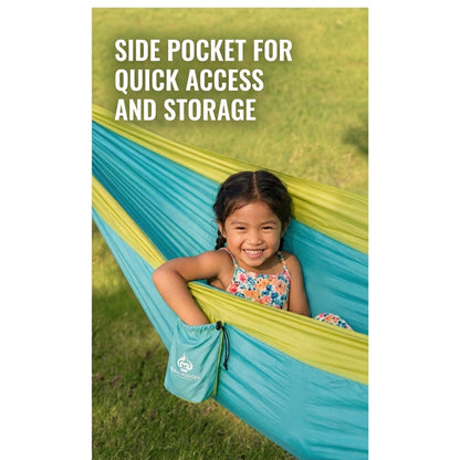 BLACKPONGO WanderBreeze 210T Packable Camping Hammock - outdoor use detail