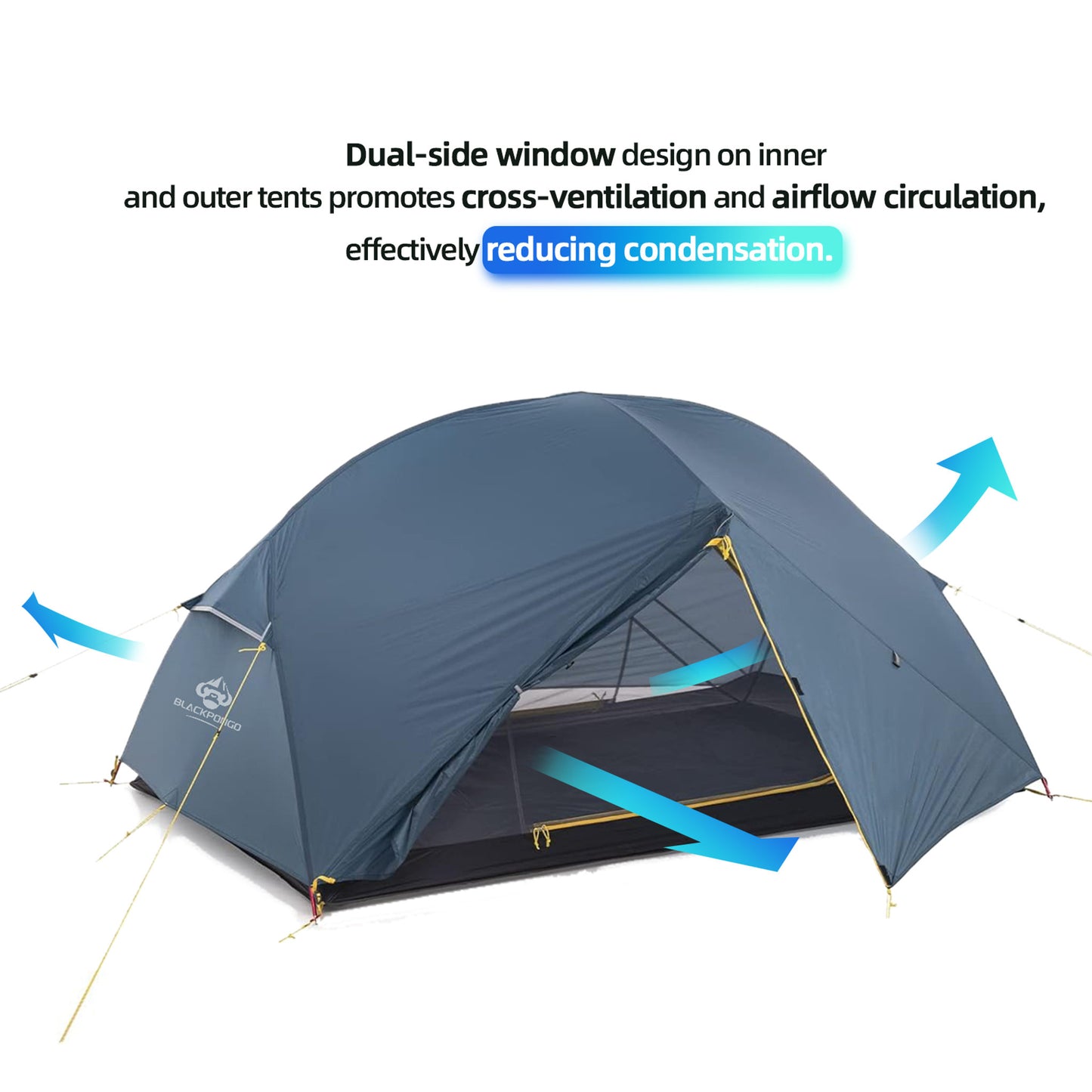 BLACKPONGO Neptune 2-Person Ultralight Double-Layer Tent - outdoor use detail