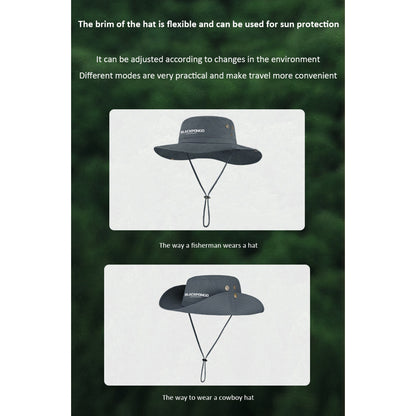 BLACKPONGO SunDrift UPF50+ Wide-Brim Fisherman Hat - outdoor use detail