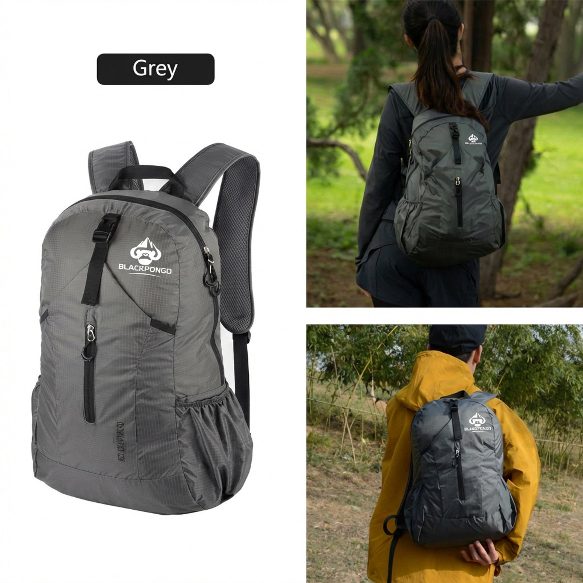 BLACKPONGO VaneCore Dragonfly 27L Packable Backpack - outdoor use detail