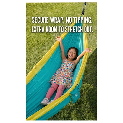 BLACKPONGO WanderBreeze 210T Packable Camping Hammock - outdoor use detail