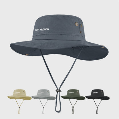 Blackpongo Summer sun protection UPF50+ fisherman hat outdoor fishing sun hat large brim sun hat head circumference 58-66cm