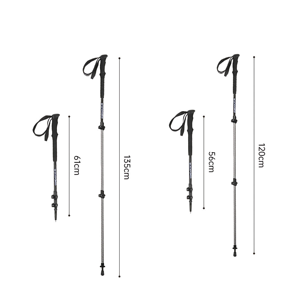 Blackpongo ST03 Trekking Pole 3-Section Telescopic Folding Pole Aluminum Alloy Hiking Climbing Outdoor Walking Stick 1 Stick