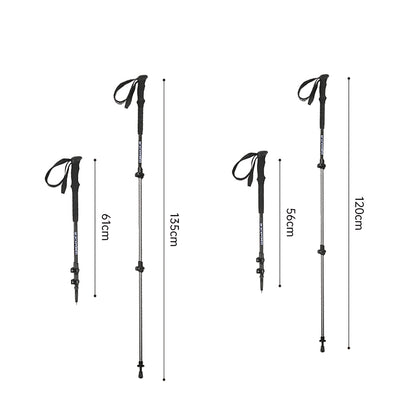 Blackpongo ST03 Trekking Pole 3-Section Telescopic Folding Pole Aluminum Alloy Hiking Climbing Outdoor Walking Stick 1 Stick