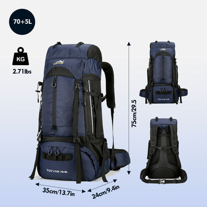 Blackpongo Multi functional large capacity waterproof backpack for hiking and outdoor activities