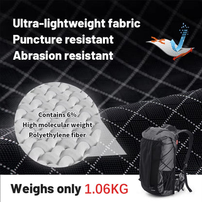 Blackpongo 40L/60L Large Capacity Backpack Camping Hiking Climbing Backpacks Breathable Lightweight Travel Aluminum Frame Mountaineering Backpack With Rain Cover