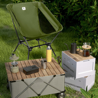 Blackpongo outdoor folding chair aluminum alloy ultra-light portable fishing chair back stool camping moon chair load-bearing 150 kg
