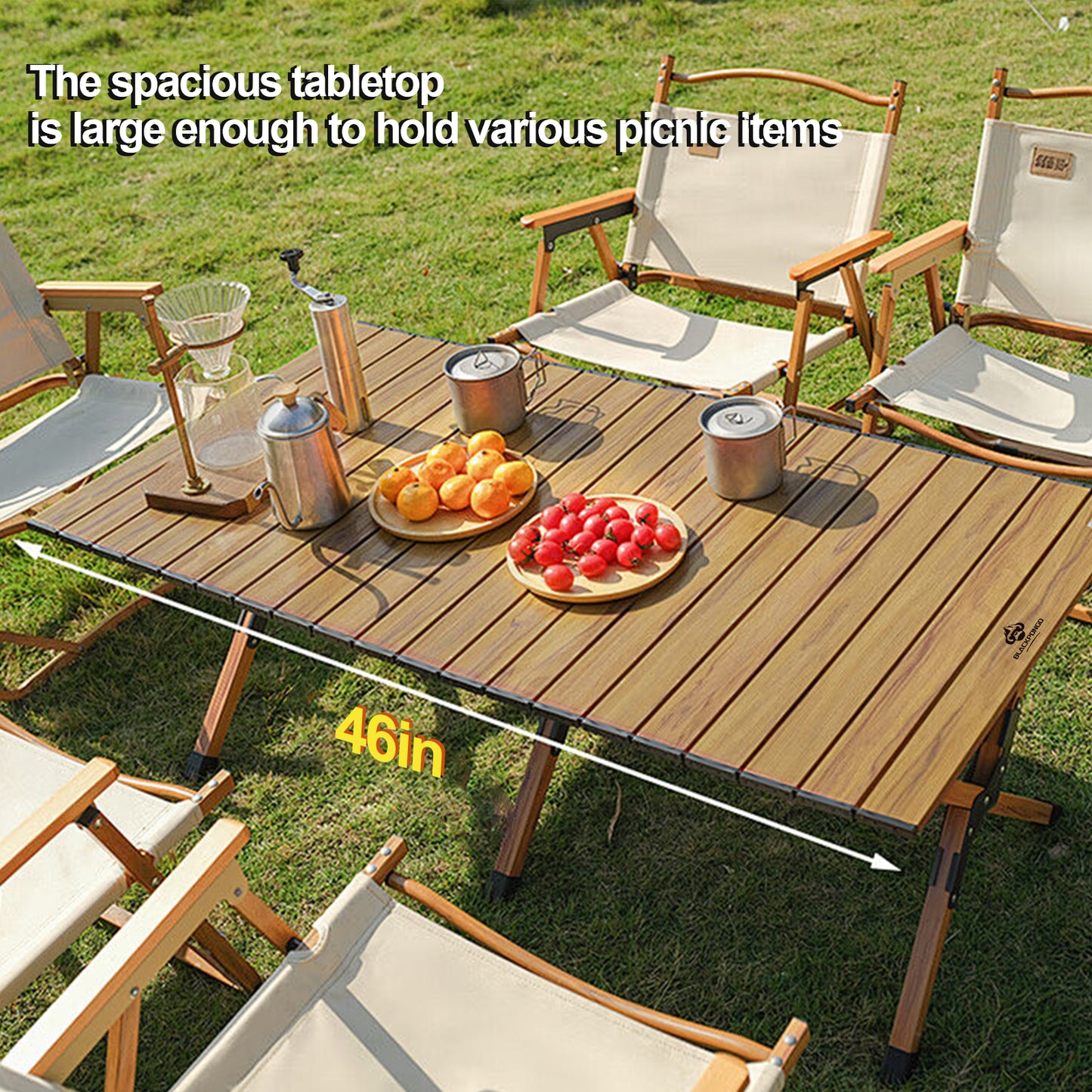 Blackpongo Outdoor Camping Folding Table Portable Egg Roll Table Camping Table Stall Folding Table
